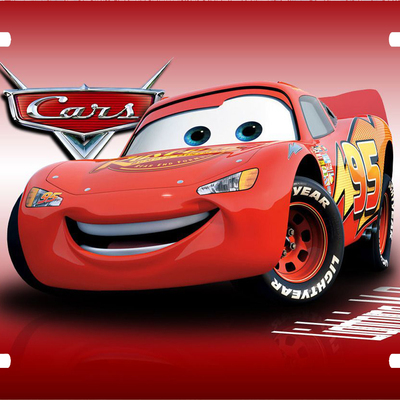 Disney cars lightning mcqueen vanity license plate auto