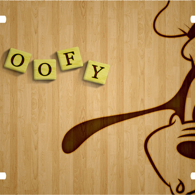 Disney goofy scrabble tiles vanity license plate