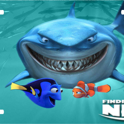 Disney finding nemo marlin dory bruce great white vanity license plate auto