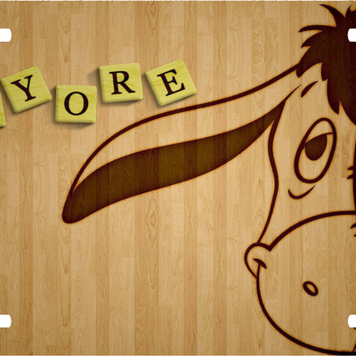 Disney eeyore scrabble tiles vanity license plate