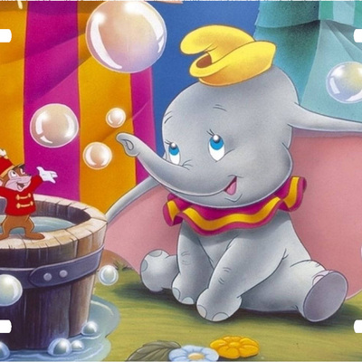 Disney dumbo and timothy mouse bubbles circus vanity license plate