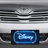 Disney Logo Neon Tubes Vanity License Plate - Thumbnail 1