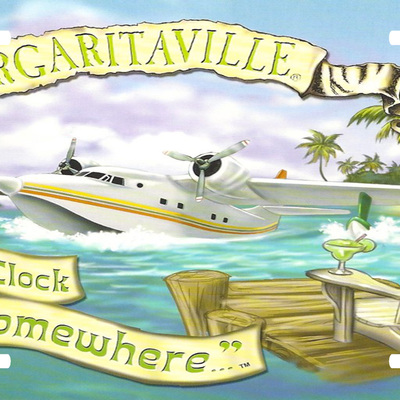 Jimmy buffett 5 o'clock somewhere margaritaville license plate