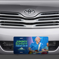 Jimmy Buffett Forever Live on Radio Margaritaville License Plate Auto Truck - Thumbnail 1