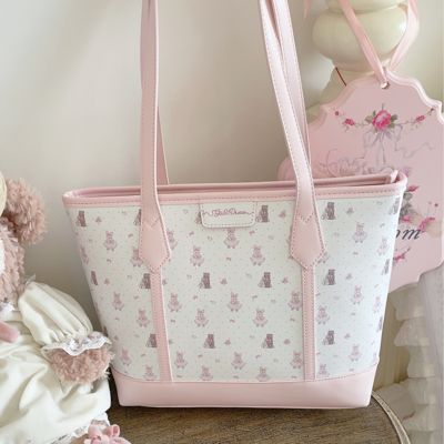 Original rabbit and bear cute portable large capacity shoulder bag