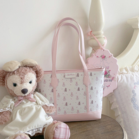 Original rabbit and bear cute portable large capacity shoulder bag - Thumbnail 4