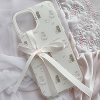 Original transparent rabbit and bear cute soft shell silicone phone case - Thumbnail 1