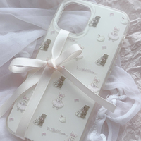 Original transparent rabbit and bear cute soft shell silicone phone case - Thumbnail 2