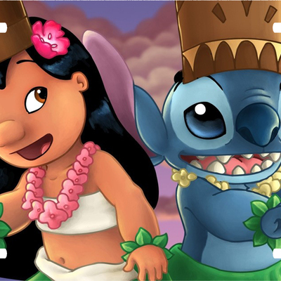 Disney lilo & stitch - hula license plate auto truck car tag gift