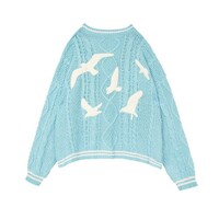 Taylor Swift 1989 Cardigan with Seagull in New Blue - Thumbnail 1