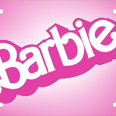 Barbie logo license plate