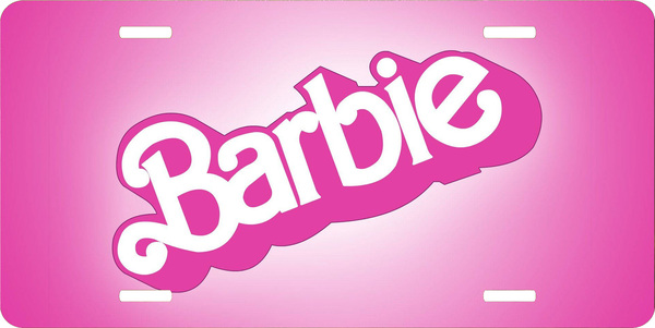 Barbie logo license plate