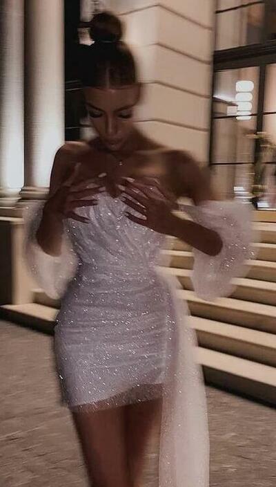 Sexy Sequin Short Prom Homecoming Dresses