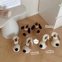 Cute Puppy Dog Plush Warm Boots - Thumbnail 1