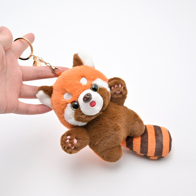 Cute raccoon doll plush keychain
