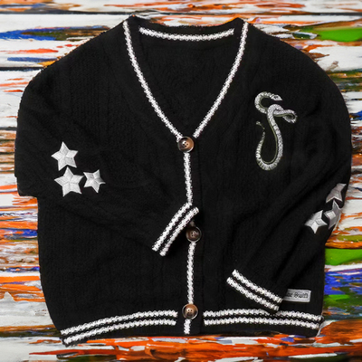 Ashan folklore reputation cardigan with star snake embroidery taylor swift rep cardigan