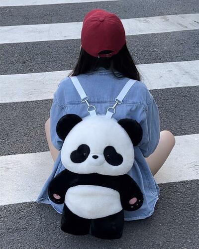 Cute Panda Plush Backpack