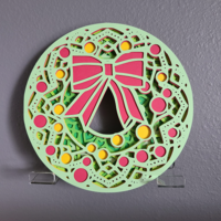 Holiday Wreath 3D Paper Art - Thumbnail 1