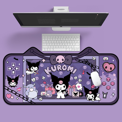 Kuromi Cartoon Mouse Pad Keyboard Table Mat
