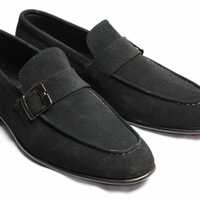 Men Genuine Crafted  Leather  Suede Winter Shoes - Thumbnail 1