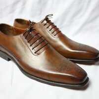 Unique Handmade Men Genuine Leather Shoes - Thumbnail 1