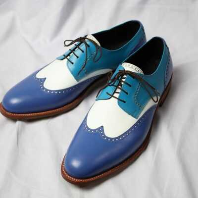 Unique handmade men genuine leather shoes - Thumbnail 2