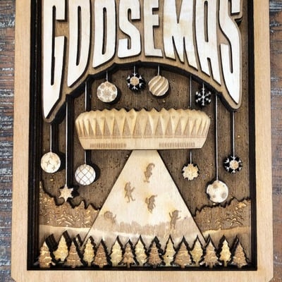 Goosemas wall hanging print