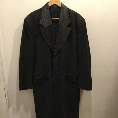 Arrston volaju kohshin satoh black jean coat leather lapel 