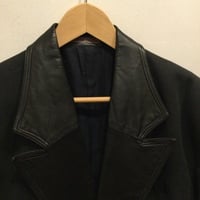 Arrston Volaju Kohshin Satoh black Jean coat leather lapel  - Thumbnail 2