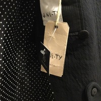 U-Ni-Ty black unfinished hem pea coat  - Thumbnail 3