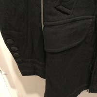 U-Ni-Ty black unfinished hem pea coat  - Thumbnail 6