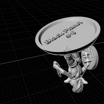 Black planet table top miniature #6 stl file