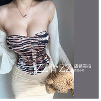 Fashionable and sexy fishbone corset breasted hot girl tube top - Thumbnail 2