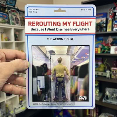 Rerouting my flight - male