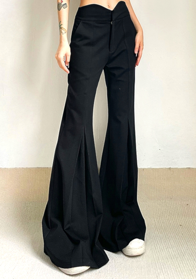 Stunning Punk Hippie Pleated Flare Oversize Wideleg Pants 90s Y2K Party Dancing Occasion Streetwear Amazing