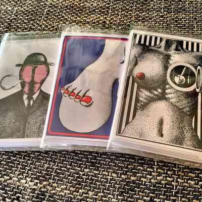 Collection of 16 mini prints (various postcard sizes)