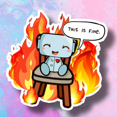 This is fine 3" sticker