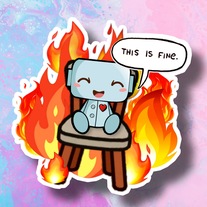 This is fine 3" Sticker