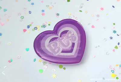 Purple Bois Heart Phone Grip