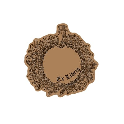 Ouroboros wreath bookplates (pack of 10)