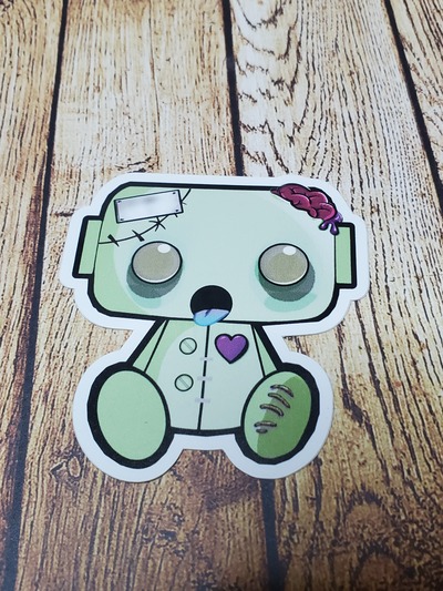 Zombie Robot 3" Sticker