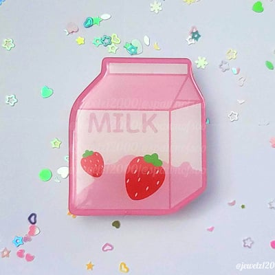 Strawberry milk phone grip