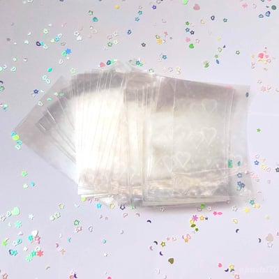 Heart holo clear sleeves