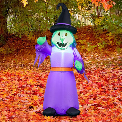 Adorable wicked but cute 3 1'2 ft. inflatable halloween witch