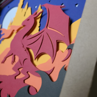 D20 Knight and Dragon Shadowbox - Thumbnail 2