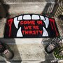 Extremely RARE and Out Of Print  Vampire Dracula Fangs Teeth Halloween Horror Welcome Mat-1