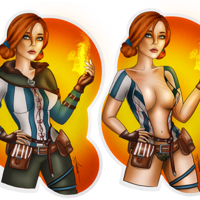 Triss | the witcher sticker    !𝙇𝘼𝙎𝙏 𝘾𝙃𝘼𝙉𝘾𝙀! - Thumbnail 3