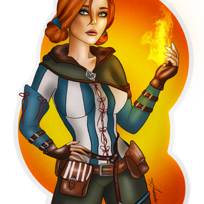Triss | the witcher sticker    !𝙇𝘼𝙎𝙏 𝘾𝙃𝘼𝙉𝘾𝙀!