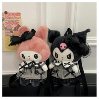 Gothic Kuromi Melody Plush Backpack - Thumbnail 4