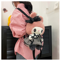 Gothic Kuromi Melody Plush Backpack - Thumbnail 3